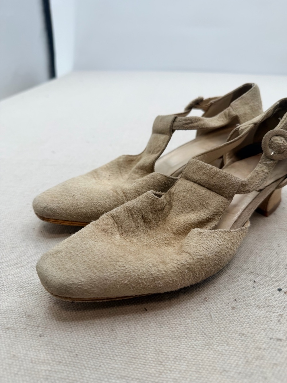 Joan and David Handmade Suede Kitten Heels